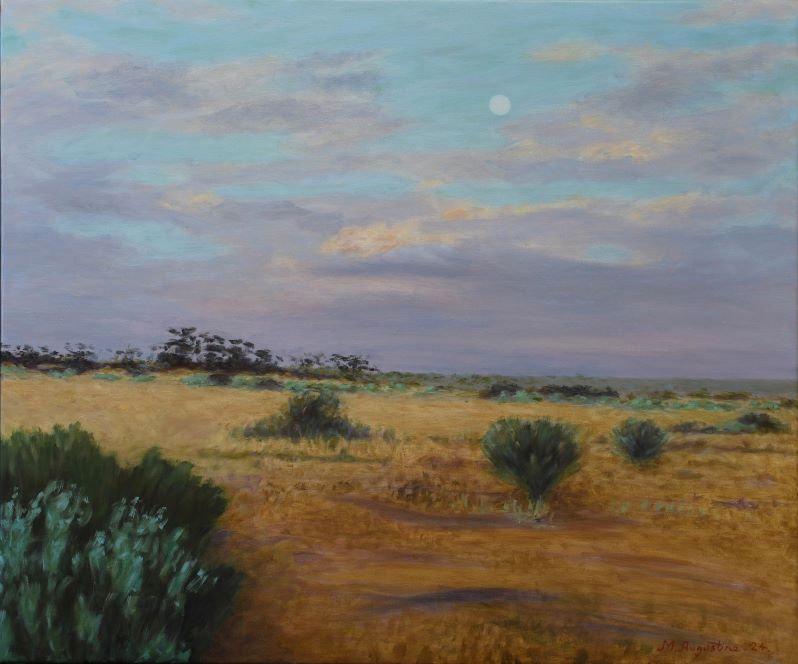 Dusk outback plains 50x61cm $900